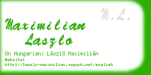 maximilian laszlo business card