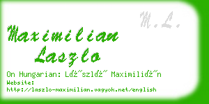 maximilian laszlo business card